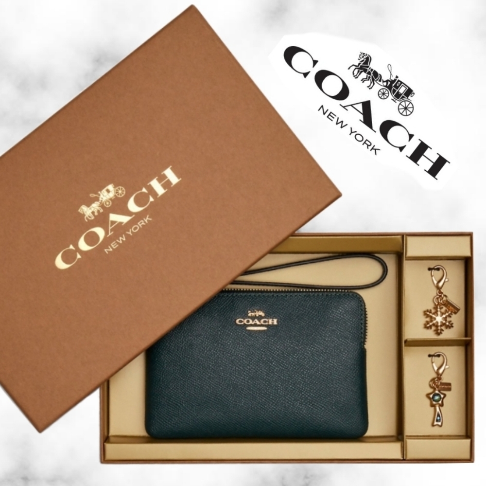 Coach Boxed Wristlet With Charms